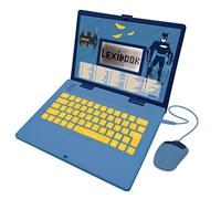 Lexibook JC598BATi1 Ratón Batman Educativo y Bilingüe Portátil Francés/Inglés Juguete con 124 Actividades para Aprender Matemáticas, Dactilografía, Lógica, Reloj, Jugar Juegos y Música, Negro, Gris, M
