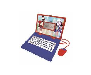 LEXIBOOK JC598SPi1 Disney Marvel Spider-Man - Portátil Educativo y bilingüe francés/inglés para Aprender a Jugar Juegos y música, Juguete para niños/niños (niños y niñas), 124 Actividades, Azul/Rojo