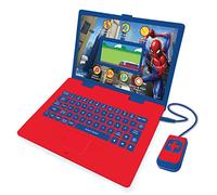 Lexibook-JC798SPi1 Lexibook Spider-Man-Pantalla educativa y bilingüe para Ordenador portátil en francés/inglés, Juguete niñas, 130 Actividades, aprende a Jugar y música, Color Azul y Rojo, (JC798SPi1)