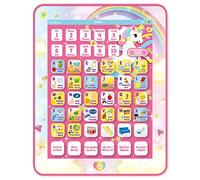 Lexibook JCPAD002UNIi1 - Tableta educativa bilingüe con Unicornio, Juguete para Aprender Las Letras, números vocabulares y música, lenguas franceses/inglés, Rosa