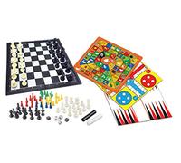 Lexibook, Juego 8 en 1, Ajedrez, Backgammon, Damas Chinas, Nueve Hombres de Morris, Serpientes y Escaleras, Oca, Juego Ludo, JGM800