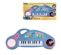 Lexibook, Juego de Teclado electrónico Disney Stitch, micrófono Incluido, 4 Efectos de Sonido Variados, 22 melodías incorporadas, Volumen Ajustable, K704D