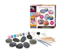 LEXIBOOK, Kit de Creación Artística sobre Piedras con Efecto Metálico, 8 Colores metálicos, CRSS1