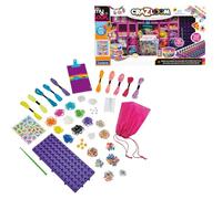 LEXIBOOK, Taller de creación de pulseras de la amistad todo en uno, Rosa Violeta Azul Turquesa Verde Naranja Amarillo Negro Blanco, CRSS46