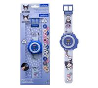 LEXIBOOK, Kuromi, Reloj Proyección Digital, Morado, DMW050HK1LXB | Proyecta 20 imágenes de Kuromi, correa ajustable, pantalla digital y batería incluida para niños.