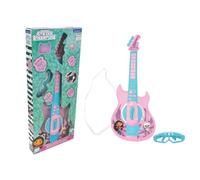 LEXIBOOK, La Casa de Gabby Guitarra Electrónica, K260GDHLXB | Micrófono y gafas incluidos, 2 modos de juego, melodías demo, efectos de luz