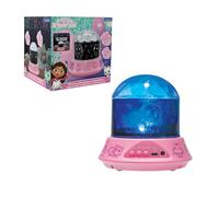 LEXIBOOK, Gabby's Dollhouse, Luz Nocturna con Altavoz, Proyecciones de la Serie La casa de muñecas de Gabby, Luces caleidoscópicas en el Techo, Altavoz con Enchufe Auxiliar, Recargable, NLJ035GDHLXB