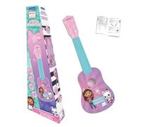 LEXIBOOK, La Casa de Gabby Mi Primera Guitarra, K200GDHLXB | 53 cm (21"), 6 cuerdas de nailon, guía de aprendizaje incluida, rosa