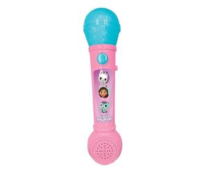 LEXIBOOK, La Casa de Gabby Micrófono, MIC80GDH | Altavoz integrado, efectos de luz, melodías demo