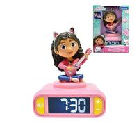 LEXIBOOK, La Casa de Gabby Reloj Despertador, RL800GDH | Sonidos y melodías, pantalla LCD retroiluminada, luminoso, snooze, rosa