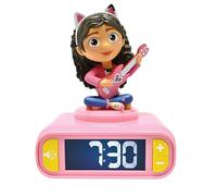 LEXIBOOK, La Casa de Muñecas de Gabby, Despertador con luz Nocturna de Gabby, Sonidos y melodías, Pantalla LCD retroiluminada, Iluminado, Snooze, Rosa, RL800GDHLXB