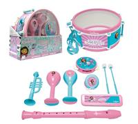 Lexibook, Casa de Muñecas de Gabby, Set de 7 Instrumentos (Tambor, Maracas, Castañuela, Armónica, Flauta, Trompeta, Pandereta), Juguete Musical, Práctico para Llevar, Talla única (K360GDH)