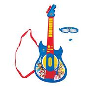 Lexibook Guitarra electrónica La Patrulla Canina K260PA luminosa con micrófono 2 modos MP3 Azul/Rojo