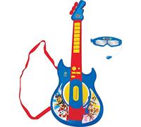 Lexibook Guitarra electrónica La Patrulla Canina K260PA luminosa con micrófono 2 modos MP3 Azul/Rojo