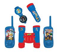 Lexibook - La Patrulla Canina - Set de Aventurero Completo para Niños, Walkie-Talkies 120m, Binoculares, Linterna, Brújula, Azul/Rojo, RPTW12PA