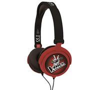 LEXIBOOK La Voz, Auriculares estéreo The Voice, Potencia Apta para niños, Plegable y Ajustable, Rojo/Negro, HP015TV