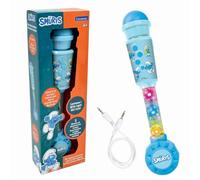 LEXIBOOK, Los Pitufos, Micrófono Luminoso para niños, Juguete Musical, Altavoz Incorporado, Efectos de luz, Toma Aux-in, Azul, MIC90SF