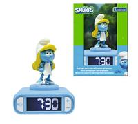 Lexibook, Los Pitufos, Reloj Despertador con luz Nocturna de Los Pitufos, Sonidos y melodías, Pantalla LCD retroiluminada, Luminoso, Snooze, RL800SF