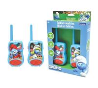 LEXIBOOK, Los Pitufos, Walkie-Talkies 200m, Juego de comunicación para niños, Clip para cinturón para Transporte, Funciona con Pilas, Azul, TW12SFLXB