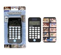 Lexibook, Manga, Calculadora de Bolsillo con Funda Protectora, Funciones de calculadora convencionales y avanzadas, Funciona con Pilas y energía Solar, Negra, C45MAN