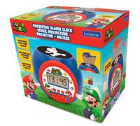 Lexibook, super mario, reloj despertador con proyector, función de re