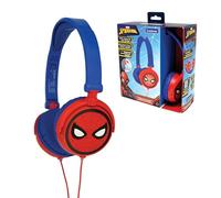 LEXIBOOK Marvel Spiderman Auriculares estéreo, Potencia Apta para niños, Plegable y Ajustable, Rojo/Azul, HP010SPLXB