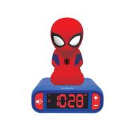 LEXIBOOK- Marvel, Spiderman-Reloj Despertador con Pantalla LCD Digital y luz de