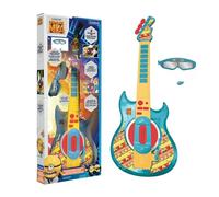 LEXIBOOK,Mi Villano Favorito, Minions, Guitarra electrónica con micrófono y Gafas para Cantar con Estilo, 2 Modos de Juego, Canciones de demostración, Efectos de luz, Amarillo/Azul, K260DESLXB