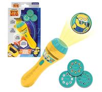 LEXIBOOK, Mi Villano Favorito, Proyector de Cuentos de los Minions y Linterna, Proyecta 24 imágenes de la película Mi Villano Favorito con 3 Discos, Amarillo/Azul, LTC050DESLXB