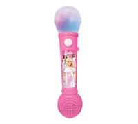 Lexibook, Barbie, Micrófono con Luces para niños, Juego Musical de Juguete, Altavoz Incorporado, Efectos de luz, melodías de demostración Incluidas, Rosa, MIC80BB
