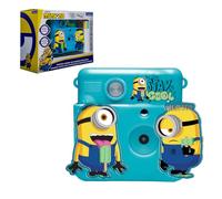 LEXIBOOK, Minions, Cámara StarCAM Instantánea, Azul, DJ130DESZLXB | Cámara StarCAM con impresión instantánea, funda 3D Minions, 4 rollos de papel, juegos y modo MP3.