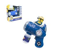 LEXIBOOK, Minions, Pistola de Burbujas, Azul, PRB30DESLXB | Pistola de burbujas Minions con figura 3D, luces, sonidos y diseño fácil de sujetar para jugar