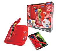 LEXIBOOK - Miraculous, Diario Secreto electrónico con bolígrafo y Cuaderno incluidos, Interactivo, contraseña, Funciones Divertidas, Efectos de Sonido, Rojo, SD50MILXB