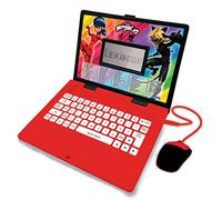 Lexibook Miraculous Ladybug Cat Noir, Portátil Educativo y bilingüe francés/inglés, Juguete niñas, 124 Actividades, Aprender a Jugar Juegos y música con Mariquita, Rojo/Negro, Color (JC598MIi1)