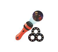 LEXIBOOK, Miraculous Ladybug Cat Noir, Proyector de Cuentos, Linterna y proyector con 3 Discos, 24 imágenes, CREA Tus Propios Cuentos, Rojo/Negro, LTC050MI