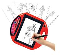 Lexibook- Gato, Miraculous Ladybug Cat Noir, Proyector de Dibujo, 4 Sellos, 10 Plantillas, Pantalla Luminosa, 1 rotulador Incluido, Juguete artístico y Creativo, Rojo/Negro, Color, Medium