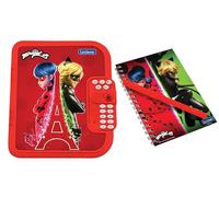 Lexibook Miraculous, Diario Secreto electrónico con bolígrafo y Cuaderno incluidos, Interactivo, contraseña, Funciones Divertidas, Efectos de Sonido, Rojo, Color milagroso