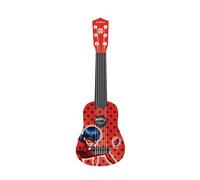 LEXIBOOK, Miraculous Ladybug, Mi Primera Guitarra para niñas, 6 Cuerdas de Nylon, 53 cm, guía incluida, Rojo/Negro, K200MILXB