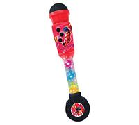 Lexibook Lexibook-MIC90MI Miraculous Microfóno niños, Juguete Musical, Altavoz Integrado, Efectos Luminosos, Enchufe Cable de Entrada Auxiliar, Rojo/Negro, Color Multicolores, Klein
