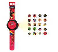 Lexibook, Miraculous Ladybug Cat Noir, Reloj Correa Ajustable Pantalla Digital con 20 proyecciones de Miraculous, para Niños, DMW050MI