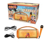 LEXIBOOK, Naruto, Altavoz inalámbrico Iluminado con micrófono, Sonido estéreo, Función Karaoke, Puertos USB y para Tarjetas SD, Batería Recargable, Asa de Transporte, BTP585NAZLXB