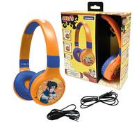 LEXIBOOK, Naruto, Auriculares 2 en 1 Bluetooth y con Cable con micrófono y Botones de Control, Plegables y Ajustables, Batería Recargable de Larga duración, Naranja/Azul, HPBT010NA