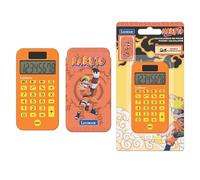 LEXIBOOK, Naruto C45NALXB - Calculadora de Bolsillo con Cubierta Protectora, Funciones de calculadora Convencional y Avanzada, Funciona con batería y energía Solar, Color Naranja