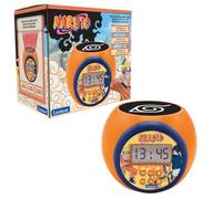 LEXIBOOK, Naruto, Reloj Despertador Proyector con Función de Alarma y Repetición, Luz Nocturna con Temporizador, Pantalla LCD, a Pilas, Naranja, RL977NALXB