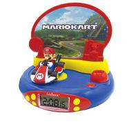 LEXIBOOK - Nintendo Mario Kart Reloj proyector, Luz de Noche incorporada, proyección de Tiempo en el Techo,Efectos de Sonido, Funciona con batería, RP500NILXB