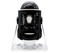 LEXIBOOK NLJ181i1 Speaking 2 en 1 Proyector planetario, 24 imágenes para Descubrir el Espacio, 2 cúpulas de constelación, Stem, Negro/Blanco