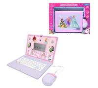 Lexibook, Ordenador Portátil Educativo Bilingüe Disney Princess, 164 Actividades en FR, Juegos de Aprendizaje, Ratón y Teclado Realistas, Pantalla Grande, Rosa/Púrpura, JC601DPi1LXB