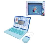 Lexibook, Ordenador portátil Educativo bilingüe Frozen, 164 Actividades en inglés e Italiano, matemáticas, lógica, música, diseño Delgado del portátil, Teclado y ratón realistas, Azul, JC601FZi5LXB