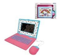 Lexibook, Ordenador portátil Educativo Hello Kitty, 170 Actividades bilingües francés-inglés, matemáticas, lógica, Teclado y ratón adecuados, Pantalla Grande 15,1 x 7,7 cm, JC599HKi1