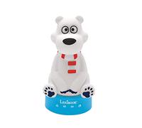 LEXIBOOK, Oso Polar, Cuentacuentos con luz del Oso Polar, luz Nocturna, para niños y niñas, 30 Historias en portugués, Azul, Blanco, Rojo, STN01ANXPT